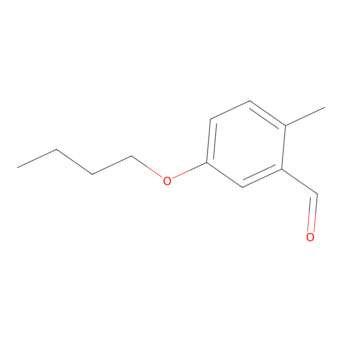 5-Butoxy-2-methylbenzaldehyde molecular structure, CAS 2624417-37-2