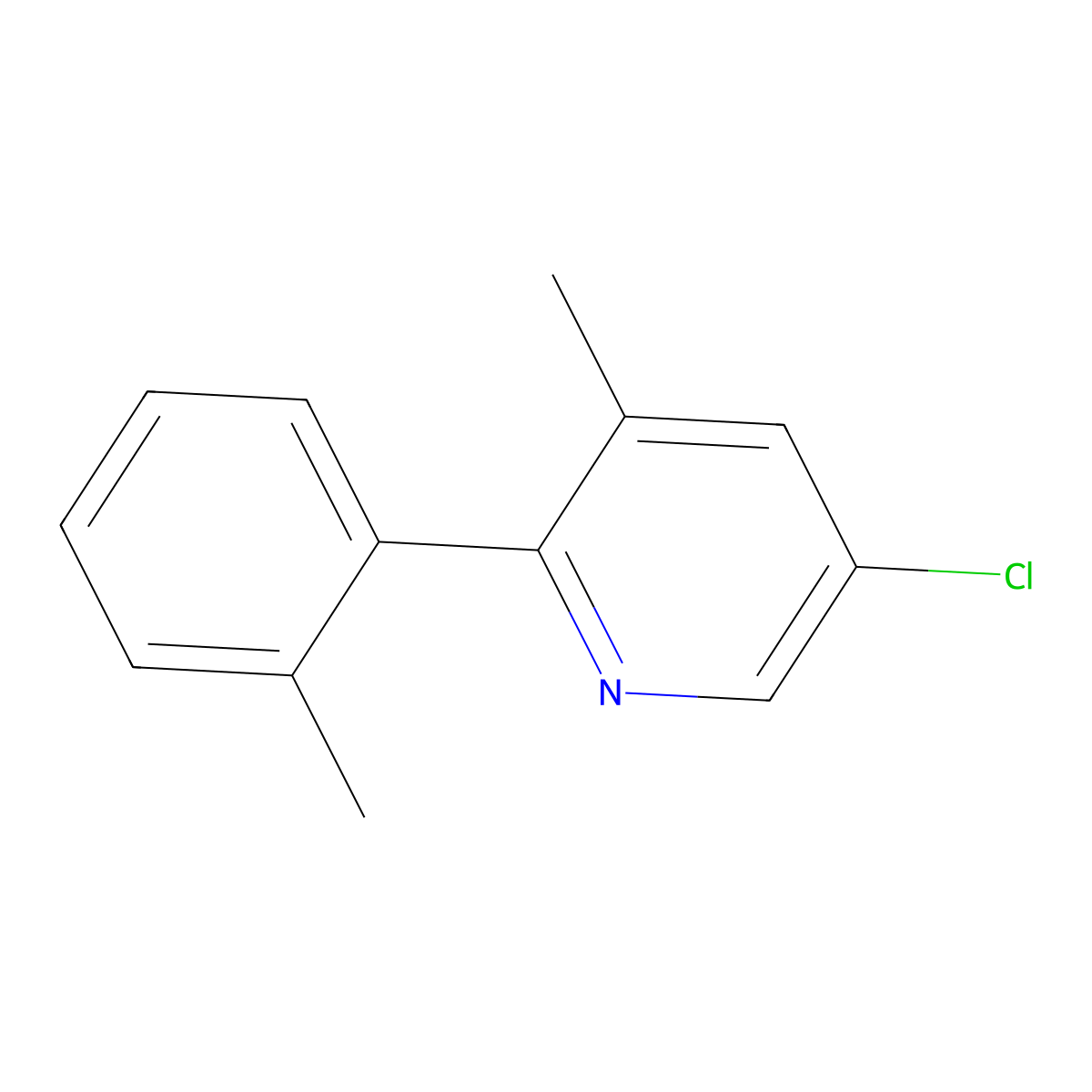 5-Chloro-3-methyl-2-(o-tolyl)pyridine molecular structure, CAS 2624417-46-3