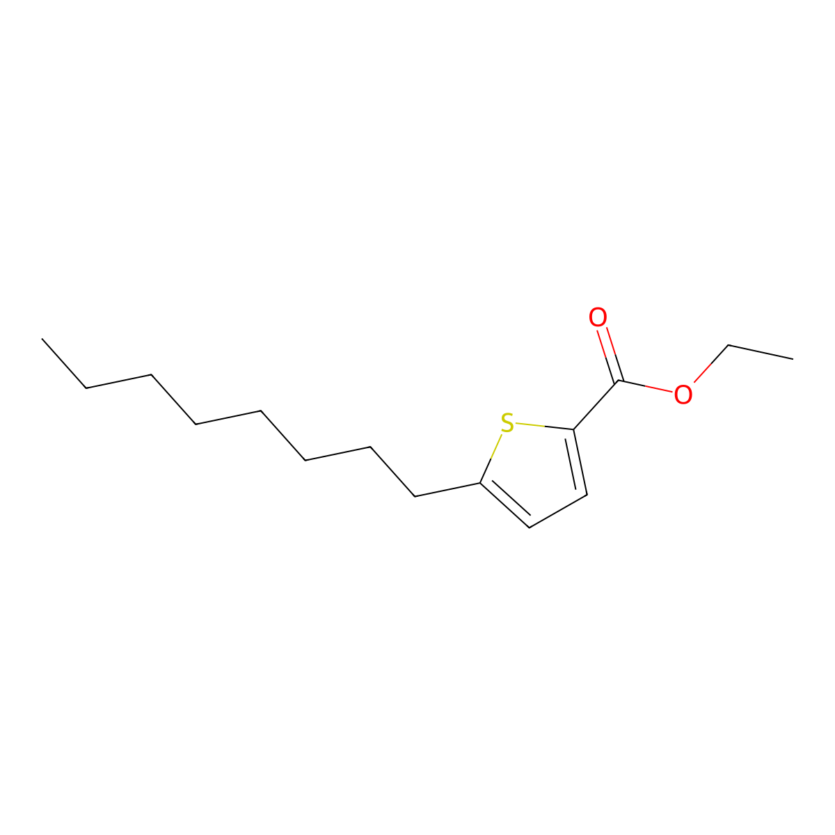Ethyl 5-octylthiophene-2-carboxylate molecular structure, CAS 2624417-51-0