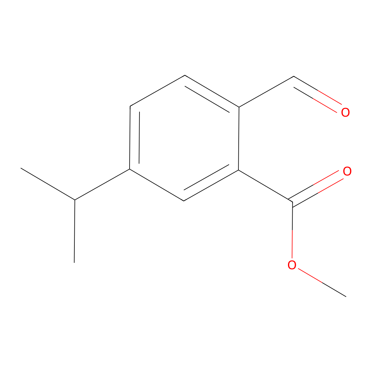 Methyl 2-formyl-5-isopropylbenzoate molecular structure, CAS 2624417-55-4