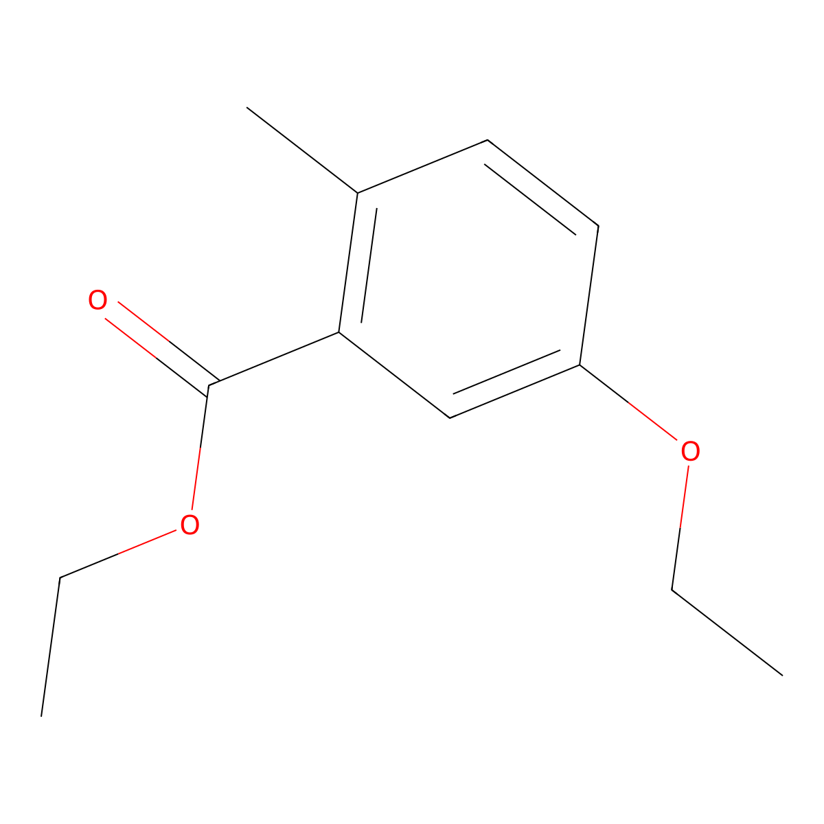 Ethyl 5-ethoxy-2-methylbenzoate molecular structure, CAS 2624417-59-8