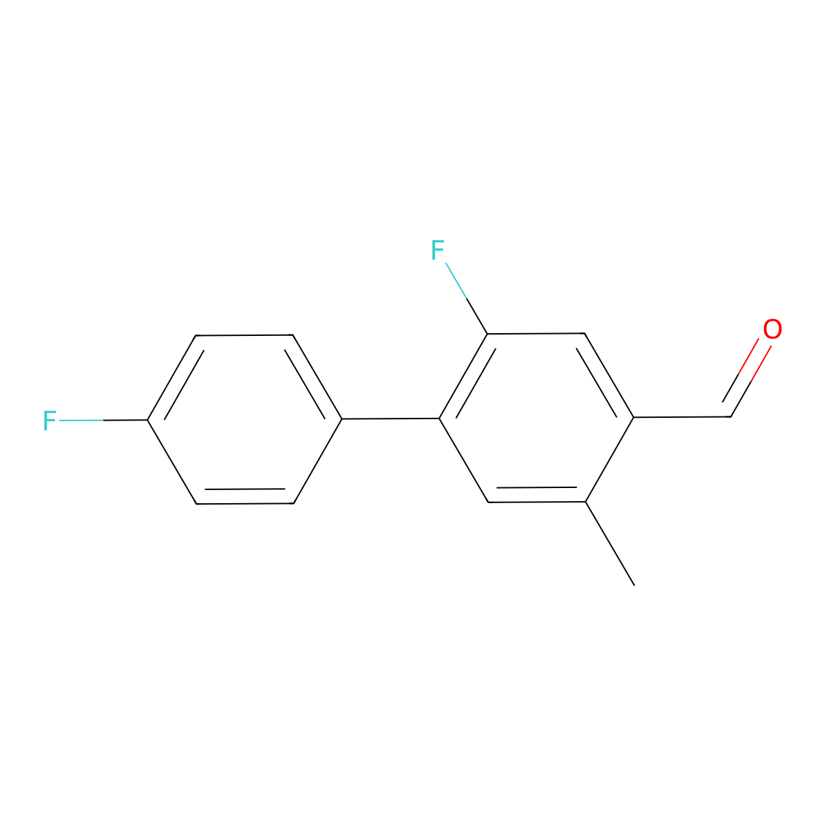 2,4'-Difluoro-5-methyl-[1,1'-biphenyl]-4-carbaldehyde molecular structure, CAS 2624417-61-2