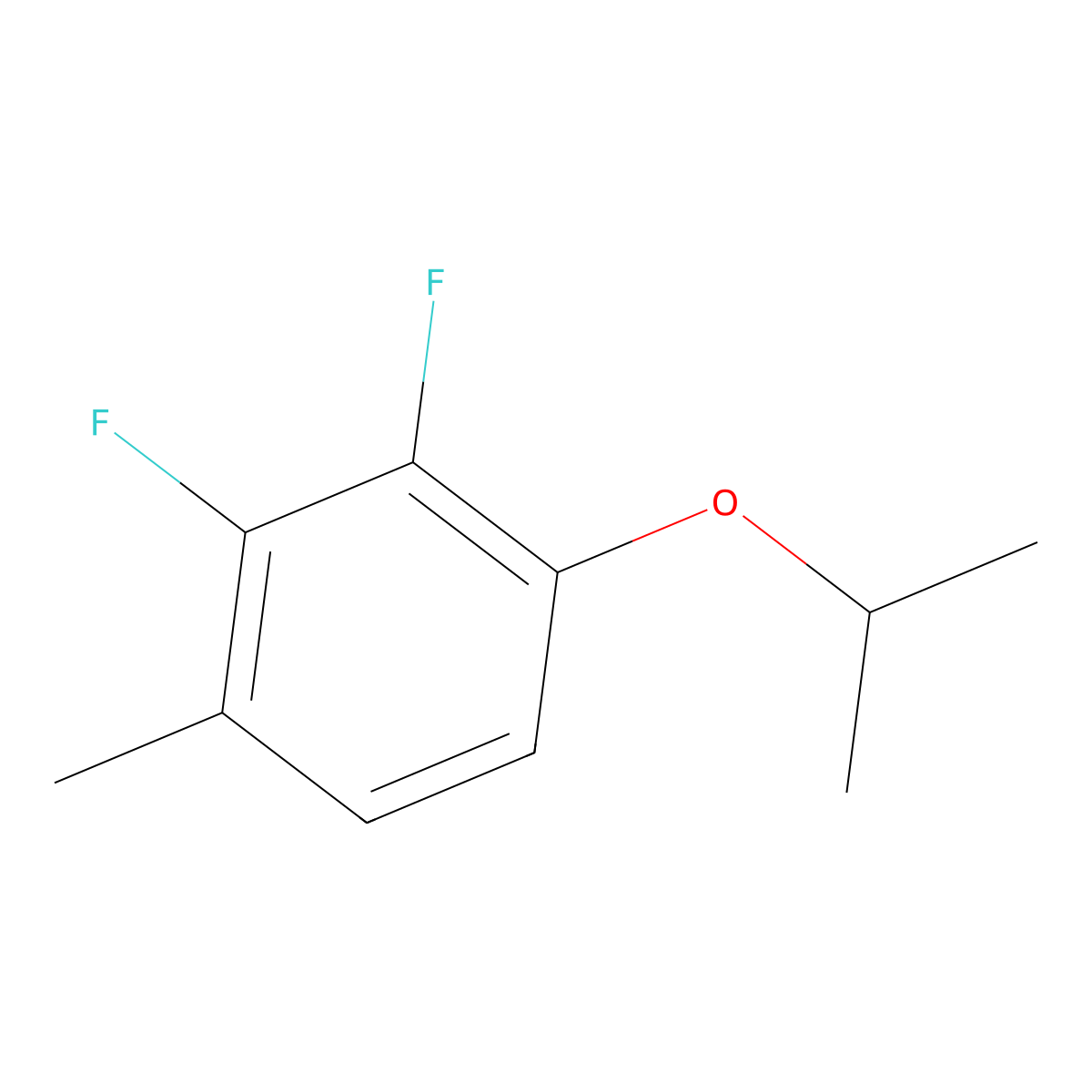 2,3-Difluoro-1-isopropoxy-4-methylbenzene molecular structure, CAS 2624417-77-0