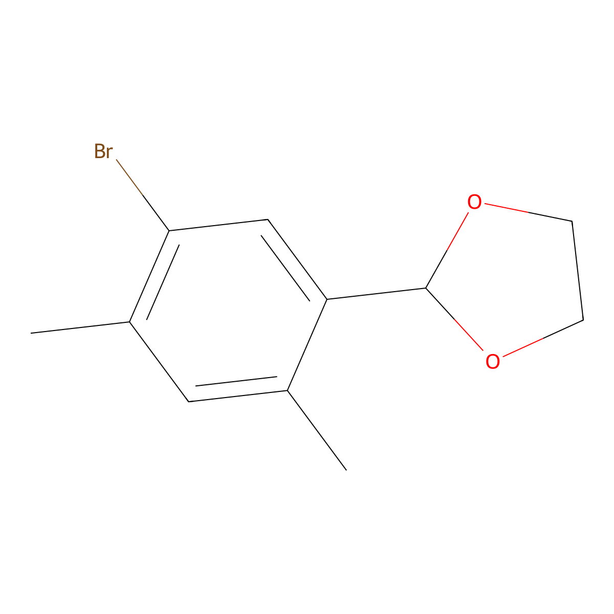 2-(5-Bromo-2,4-dimethylphenyl)-1,3-dioxolane molecular structure, CAS 2624417-78-1