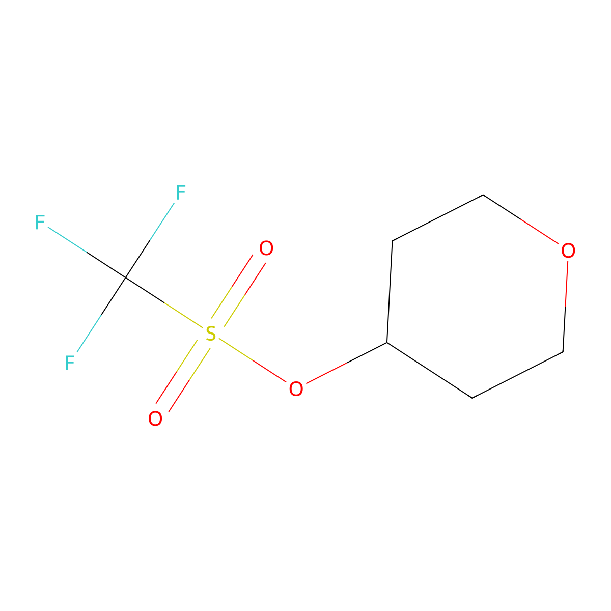 Tetrahydro-2H-pyran-4-yl trifluoromethanesulfonate molecular structure, CAS 262444-08-6