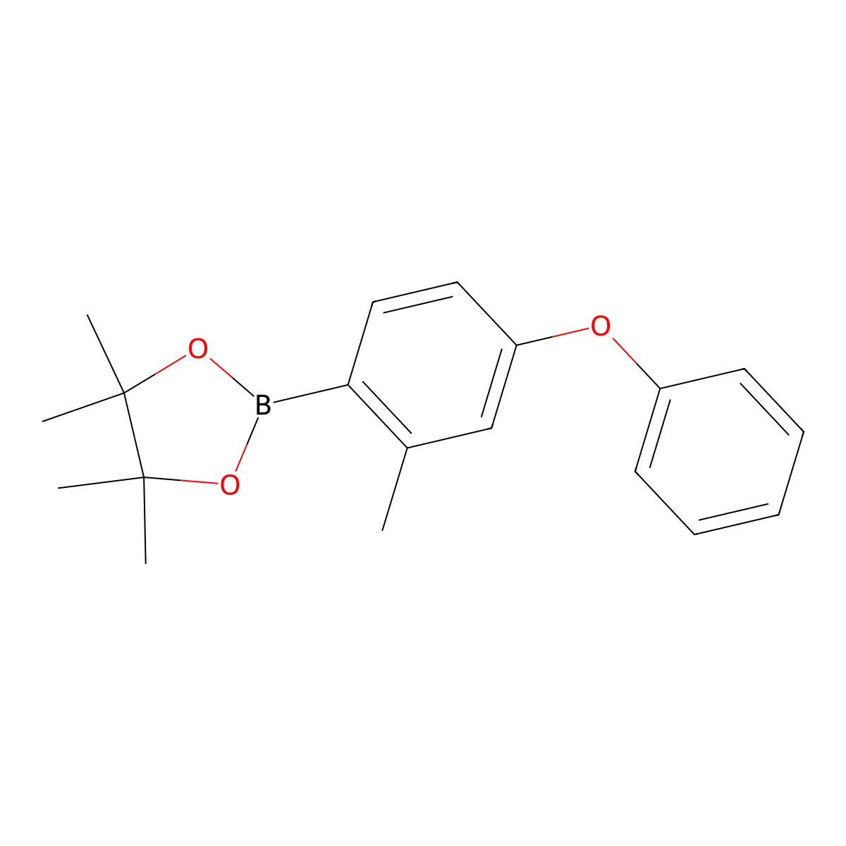 4,4,5,5-Tetramethyl-2-(2-methyl-4-phenoxyphenyl)-1,3,2-dioxaborolane molecular structure, CAS 262444-30-4
