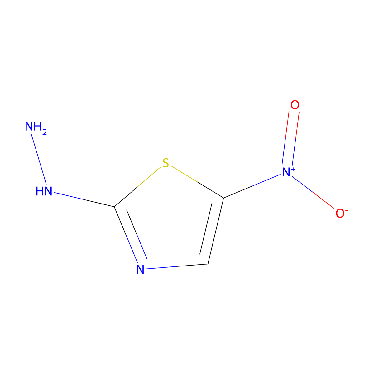 2-Hydrazinyl-5-nitrothiazole molecular structure, CAS 26245-59-0