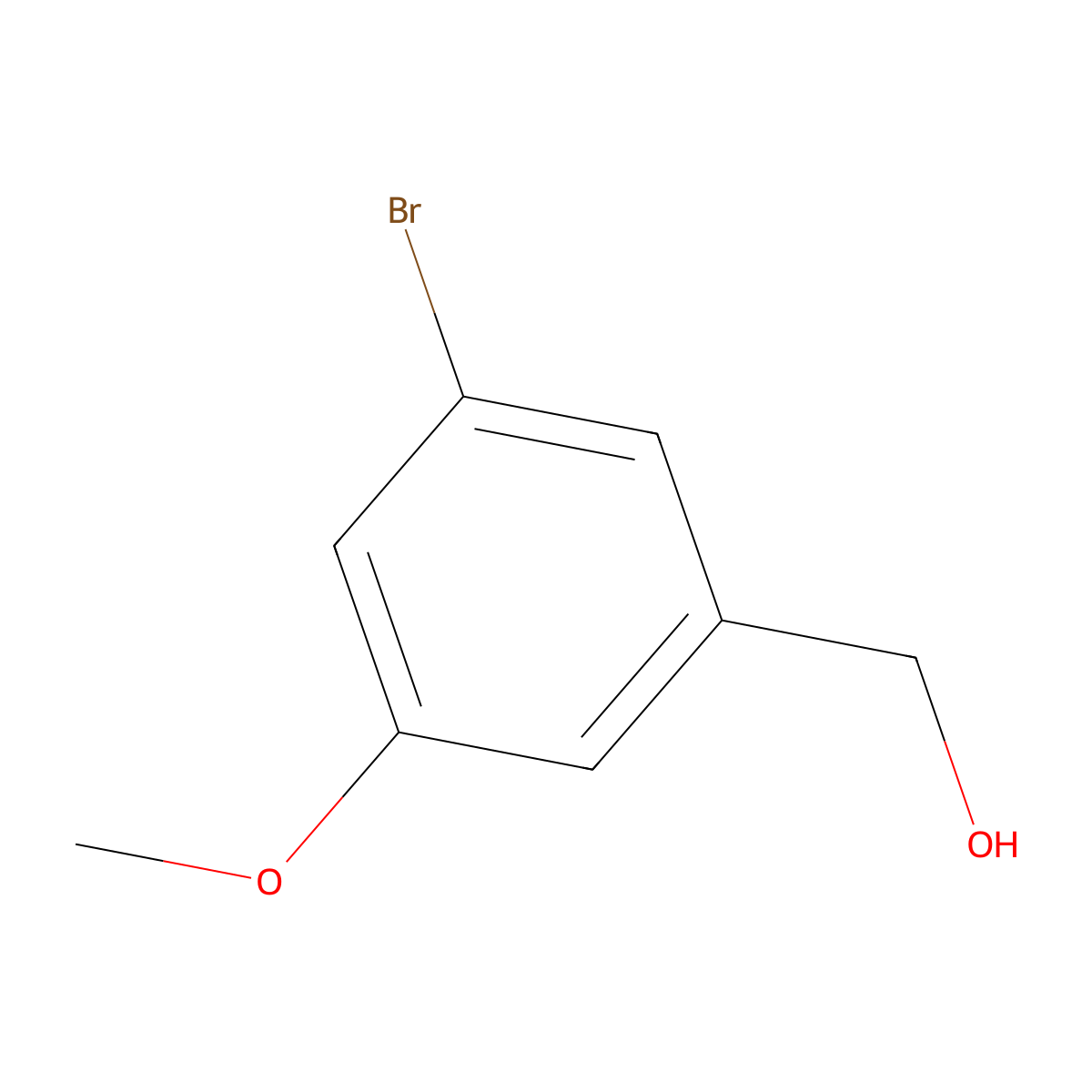 (3-Bromo-5-methoxyphenyl)methanol molecular structure, CAS 262450-64-6