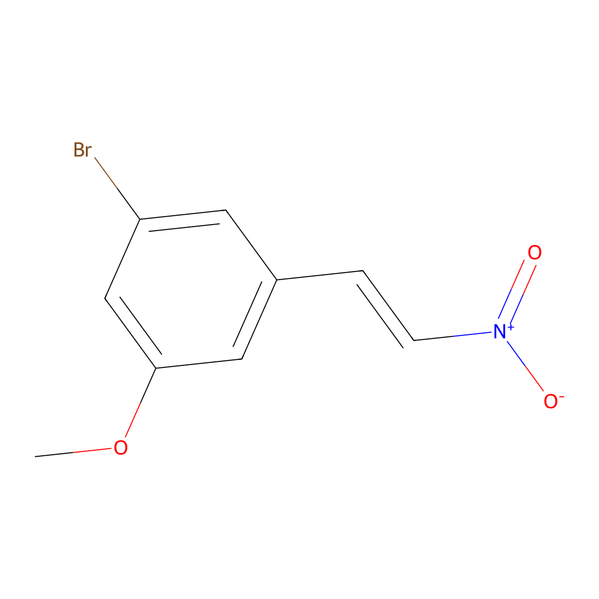 1-Bromo-3-methoxy-5-(2-nitroethenyl)benzene molecular structure, CAS 262450-66-8