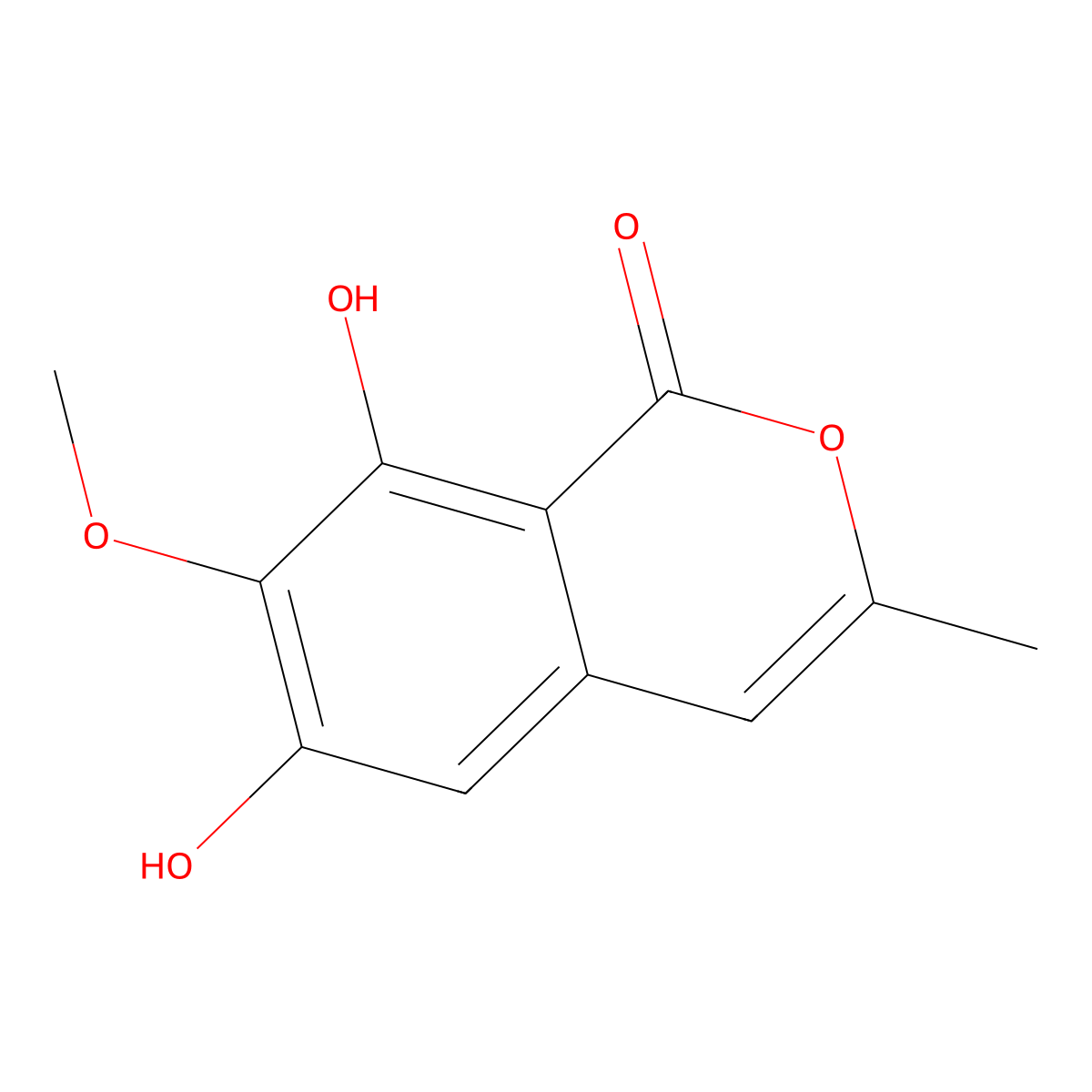 Reticulol molecular structure, CAS 26246-41-3