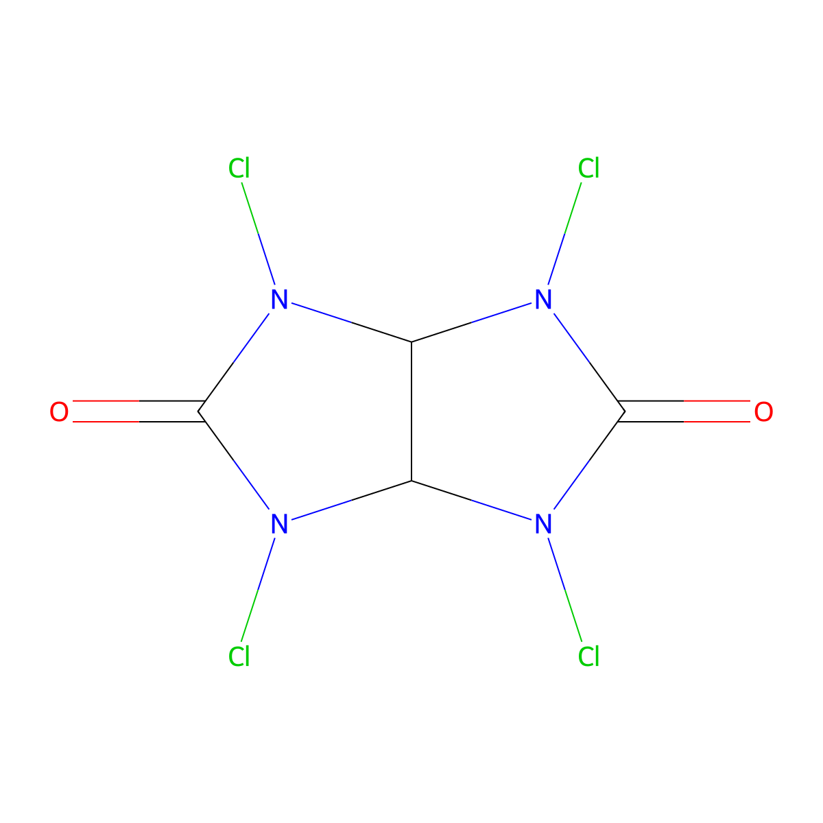 Tetrachloroglycoluril molecular structure, CAS 26248-99-7