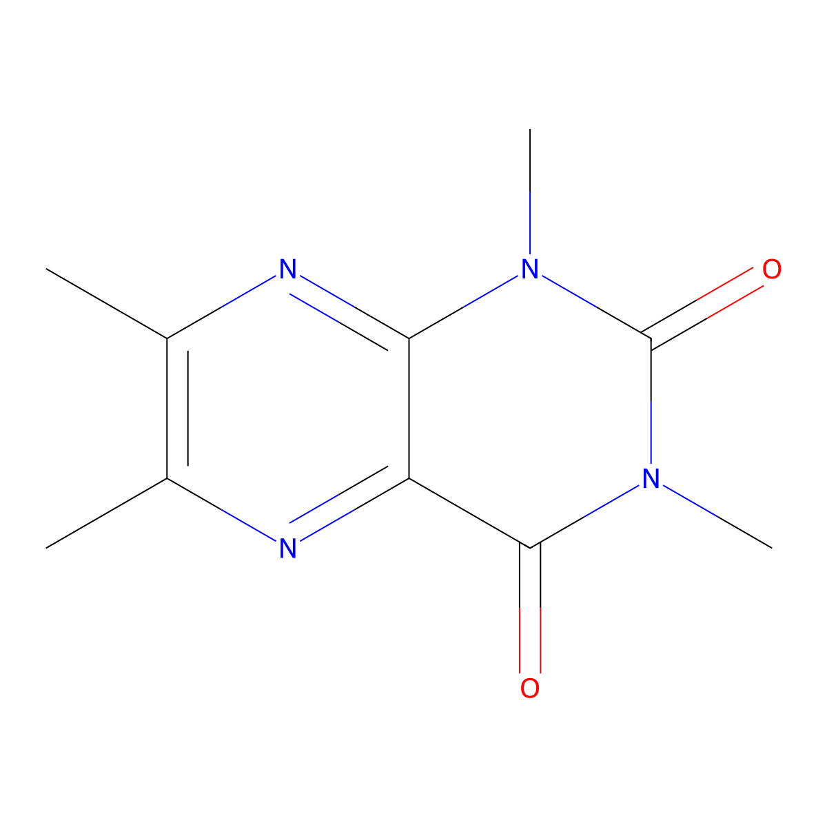 1,3,6,7-Tetramethylpteridine-2,4(1h,3h)-dione molecular structure, CAS 2625-25-4