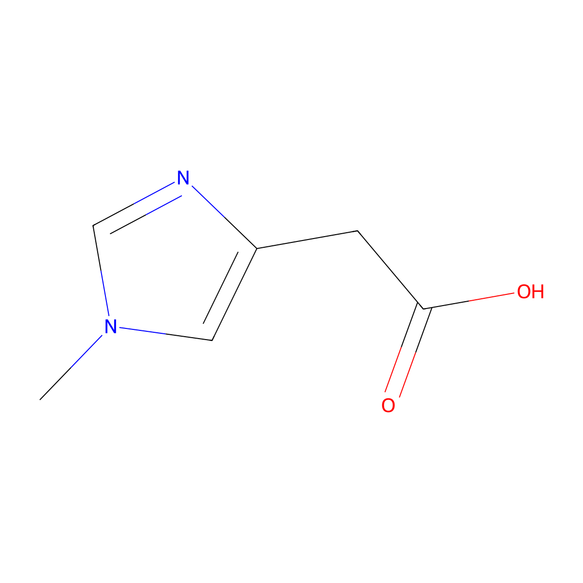 1-Methylimidazoleacetic acid molecular structure, CAS 2625-49-2