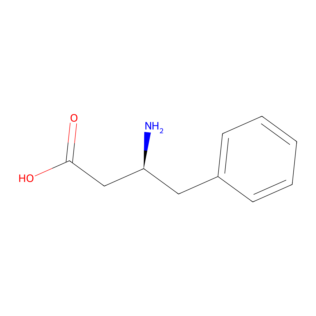 (S)-3-Amino-4-phenylbutanoic acid molecular structure, CAS 26250-87-3