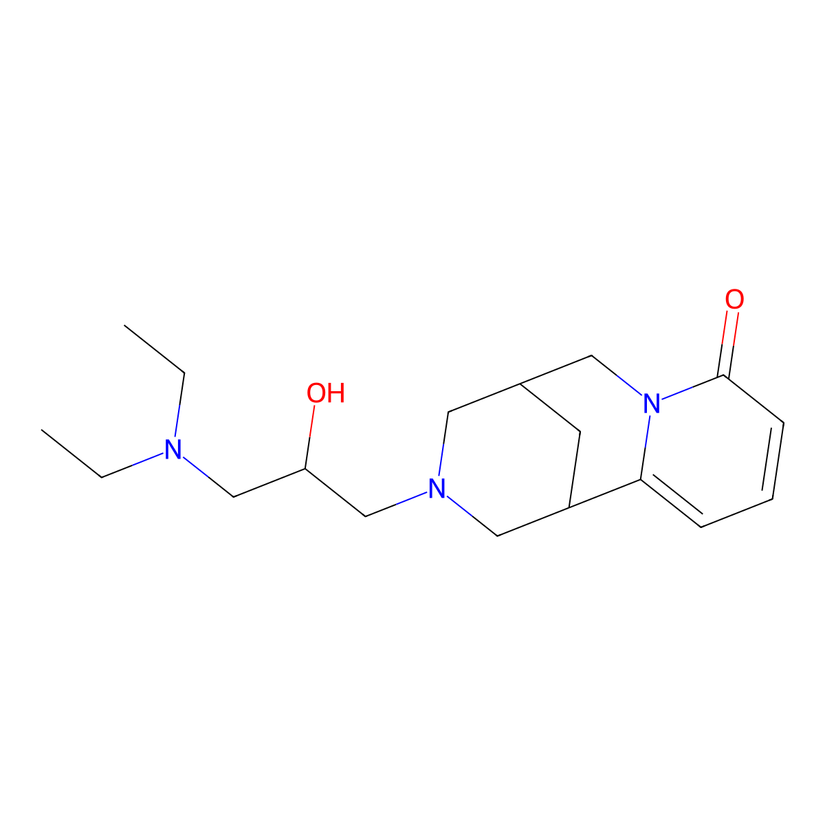 3-[3-(Diethylamino)-2-hydroxypropyl]-1,2,3,4,5,6-hexahydro-1,5-methano-8H-pyrido[1,2-a][1,5]diazocin-8-one molecular structure, CAS 26251-21-8
