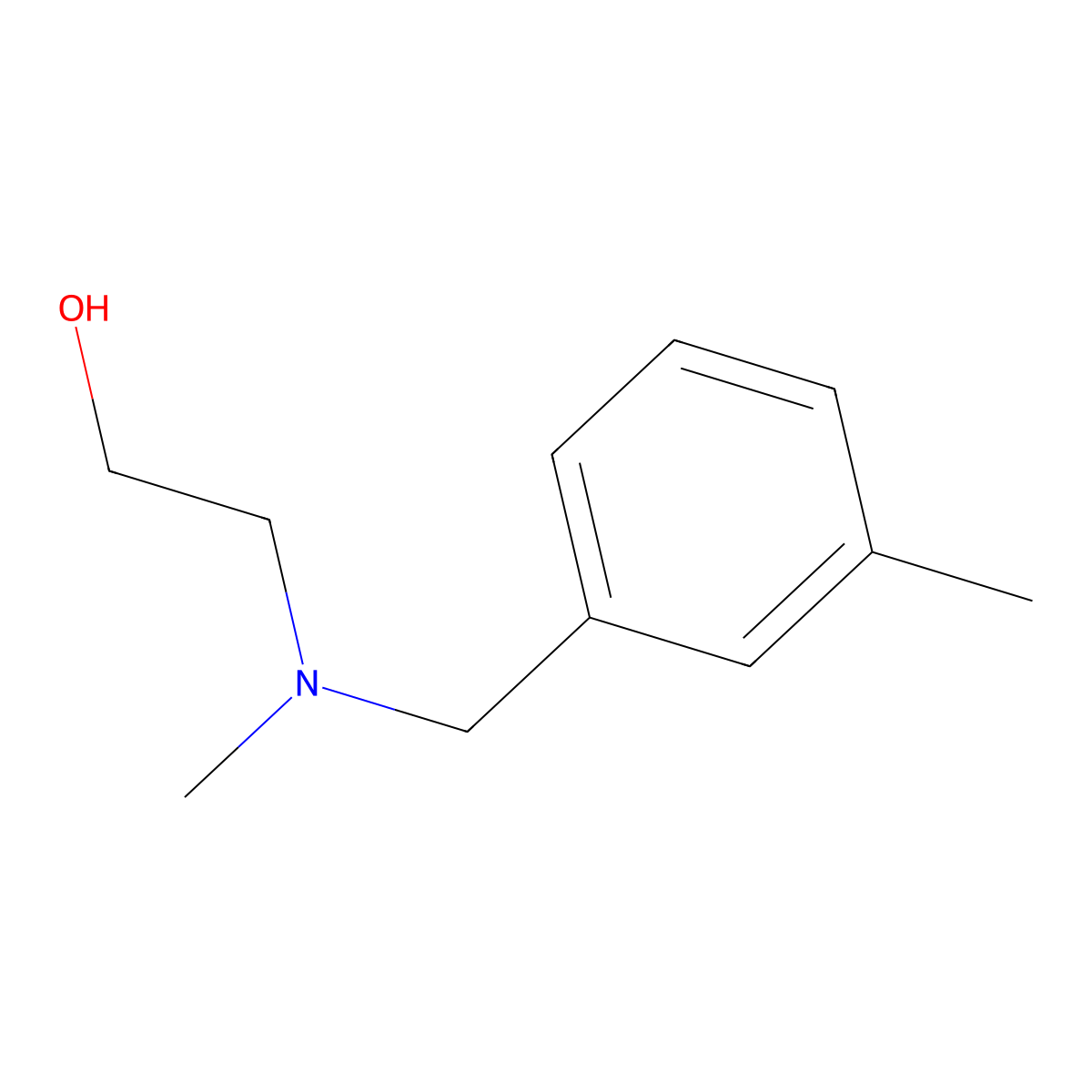 2-[Methyl-(3-methyl-benzyl)-amino]-ethanol molecular structure, CAS 26253-64-5