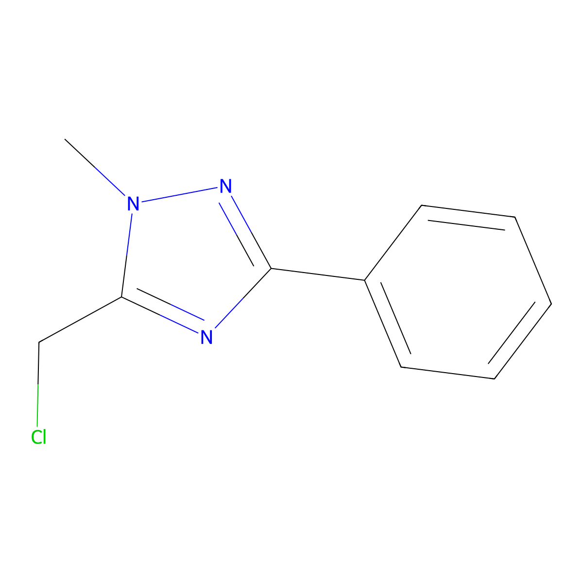 5-(chloromethyl)-1-methyl-3-phenyl-1H-1,2,4-triazole molecular structure, CAS 26254-15-9
