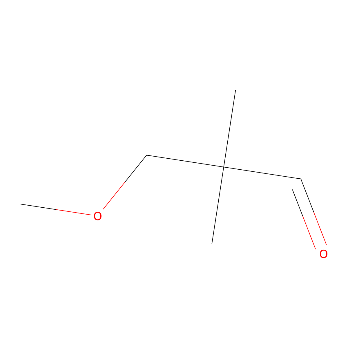 3-Methoxy-2,2-dimethylpropionaldehyde molecular structure, CAS 26254-86-4