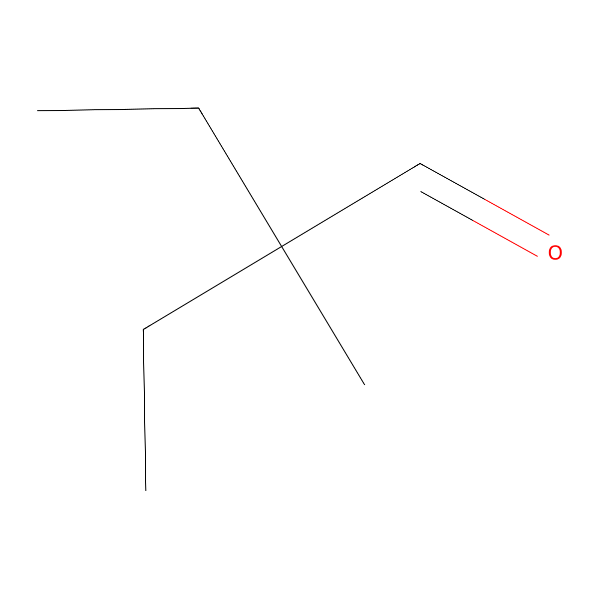 2-Ethyl-2-methylbutanal molecular structure, CAS 26254-88-6