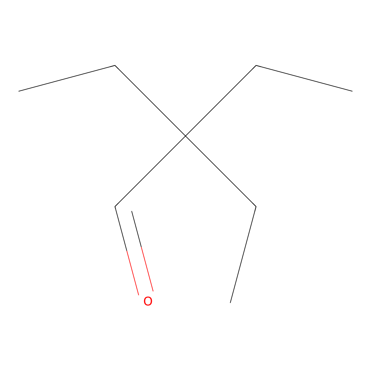 2,2-Diethylbutanal molecular structure, CAS 26254-89-7