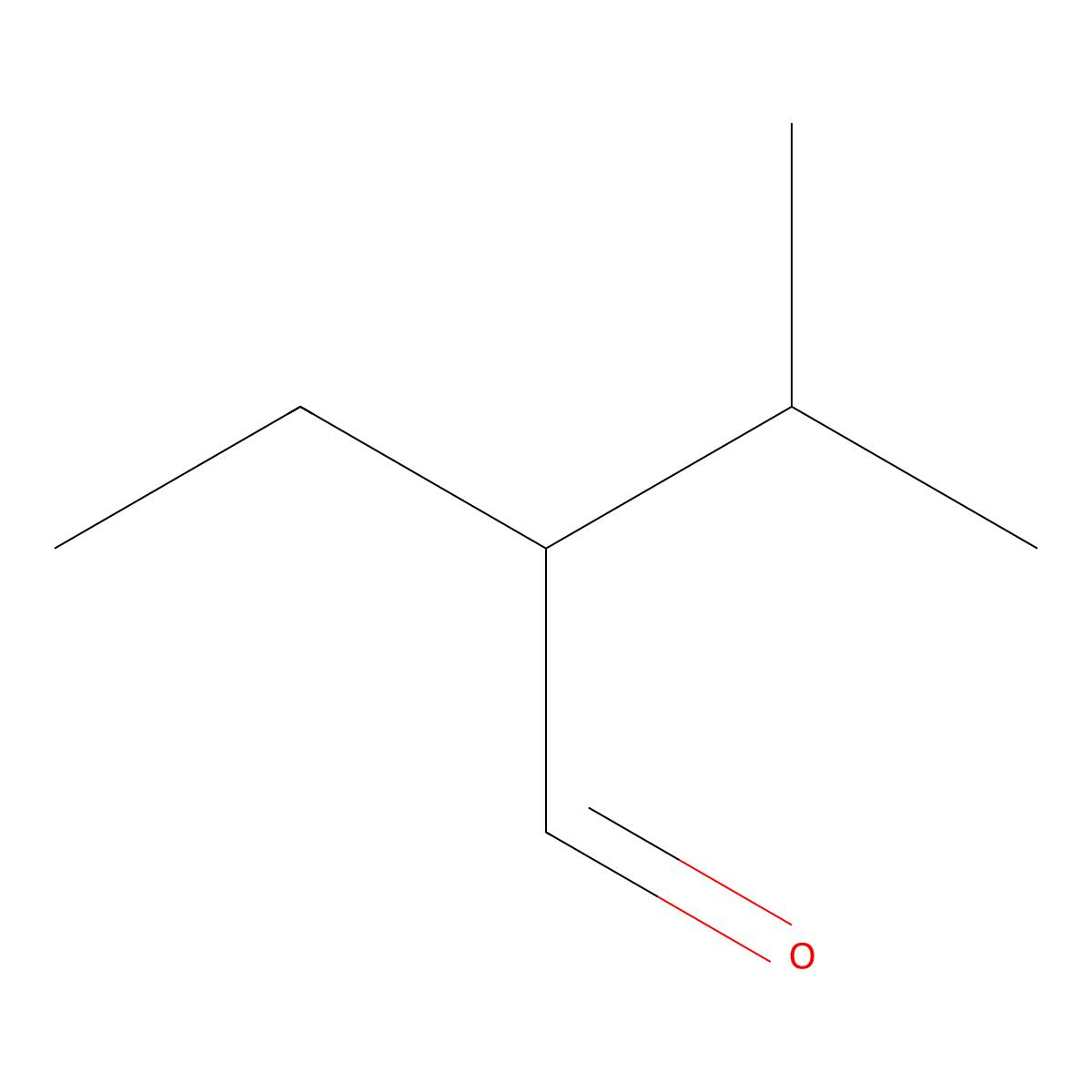 2-Ethyl-3-methylbutanal molecular structure, CAS 26254-92-2