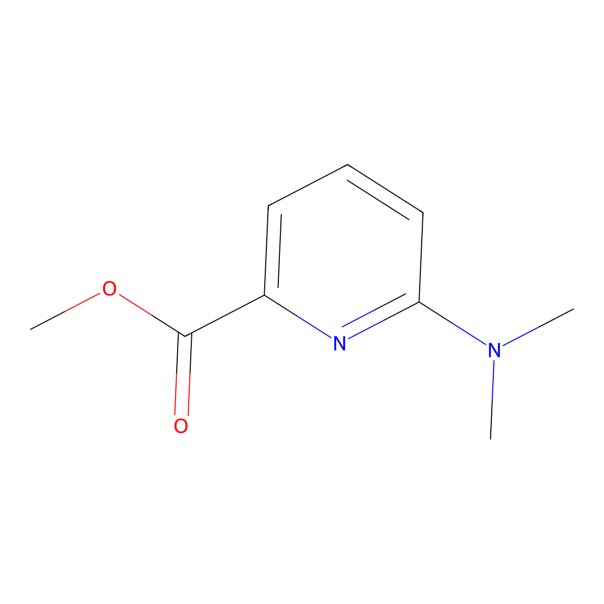 6-Dimethylamino-pyridine-2-carboxylic acid methyl ester molecular structure, CAS 26256-73-5