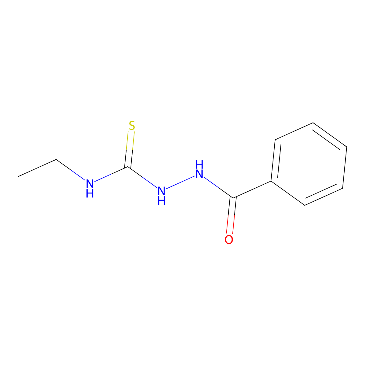 2-benzoyl-N-ethylhydrazinecarbothioamide molecular structure, CAS 26257-93-2