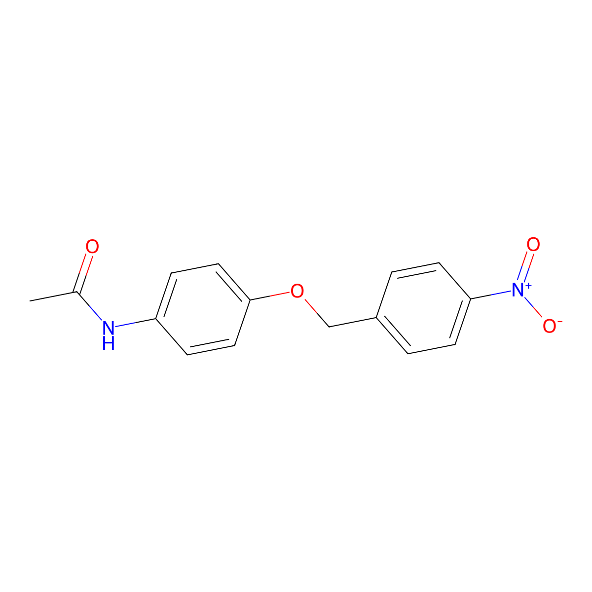 N-(4-((4-Nitrobenzyl)oxy)phenyl)acetamide molecular structure, CAS 26258-24-2