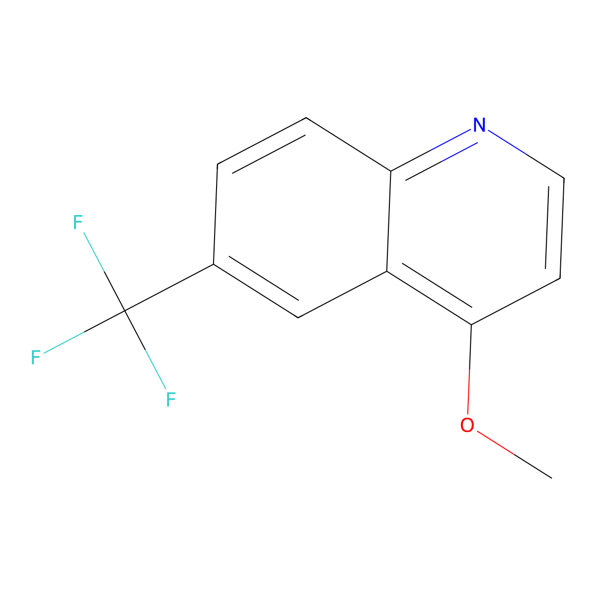 4-Methoxy-6-(trifluoromethyl)quinoline molecular structure, CAS 262588-43-2