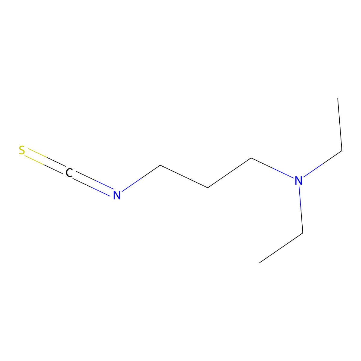 3-(Diethylamino)propyl isothiocyanate molecular structure, CAS 2626-52-0