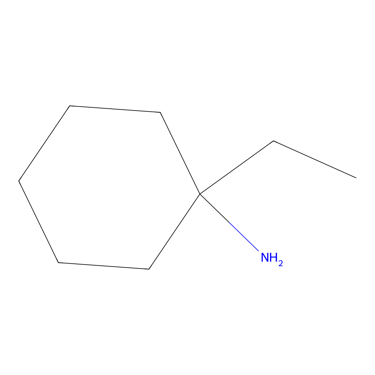 1-Ethylcyclohexaneamine molecular structure, CAS 2626-60-0