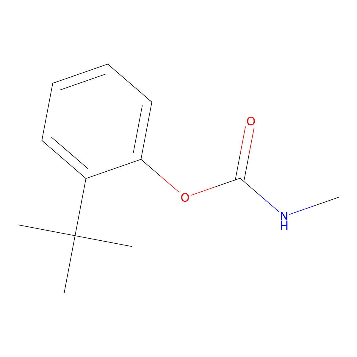 o-tert-Butylphenyl methylcarbamate molecular structure, CAS 2626-81-5