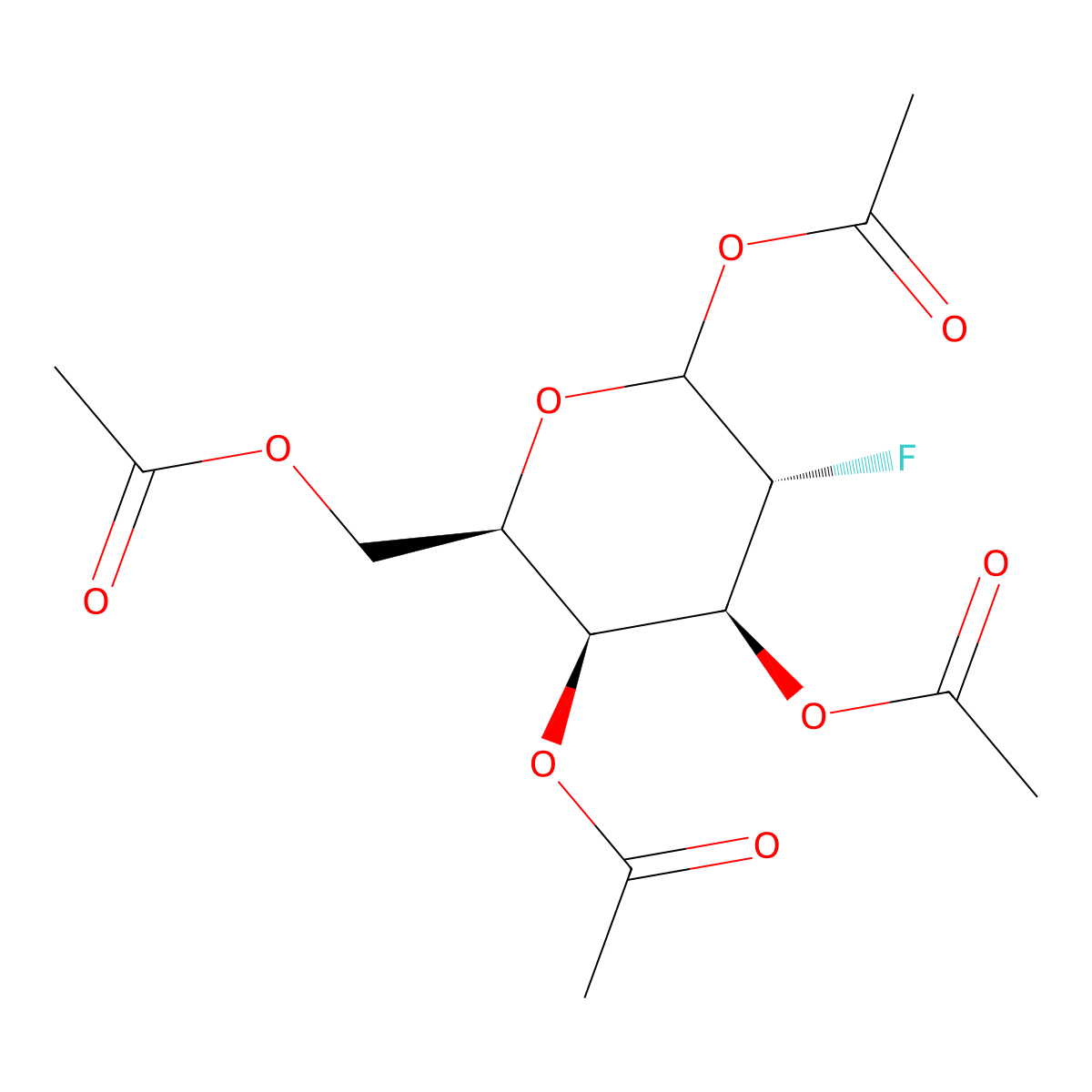 1,3,4,6-Tetra-O-acetyl-2-deoxy-2-fluoro-D-galactopyranose molecular structure, CAS 262607-48-7
