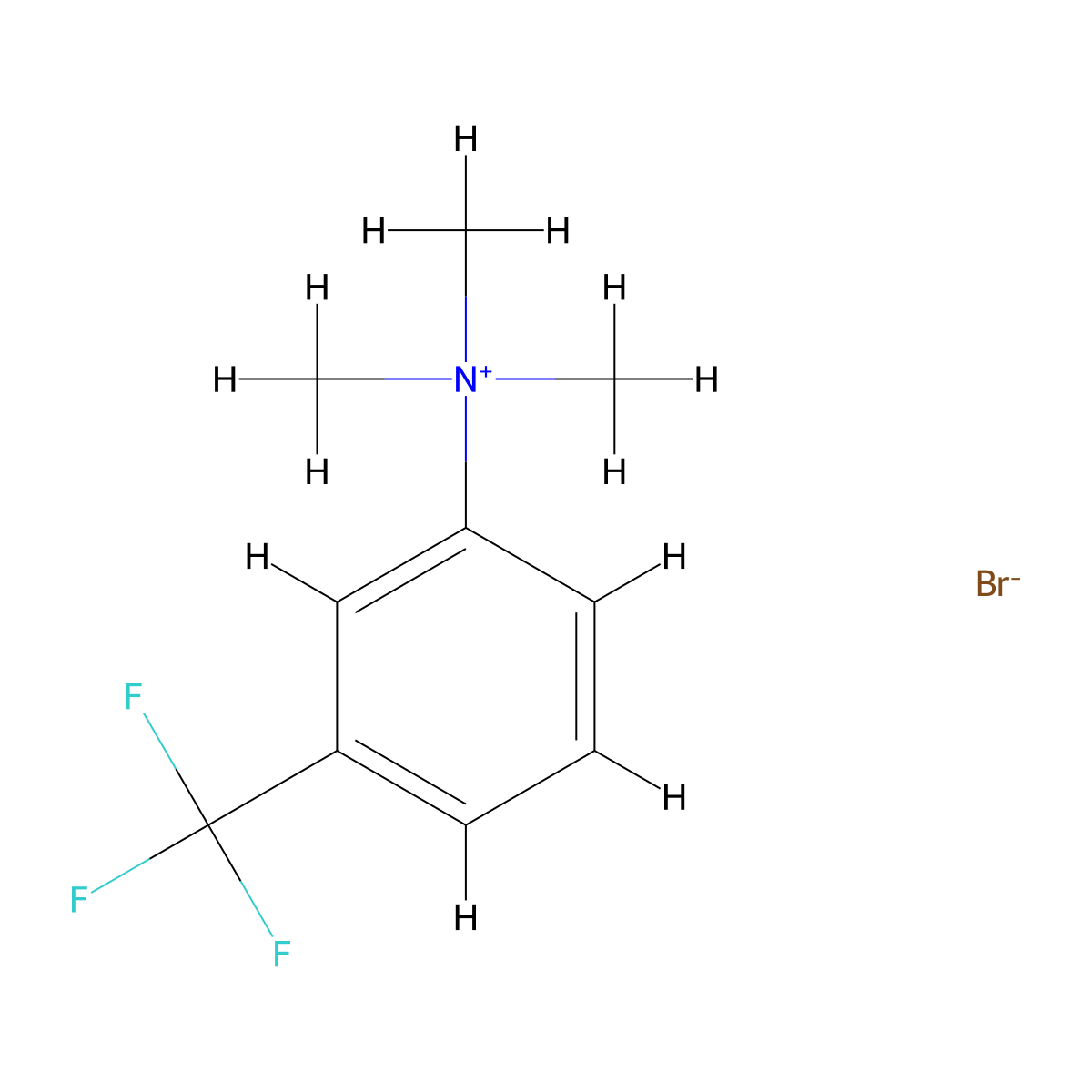 3-(Trifluoromethyl)phenyltrimethylammonium Bromide molecular structure, CAS 262608-95-7