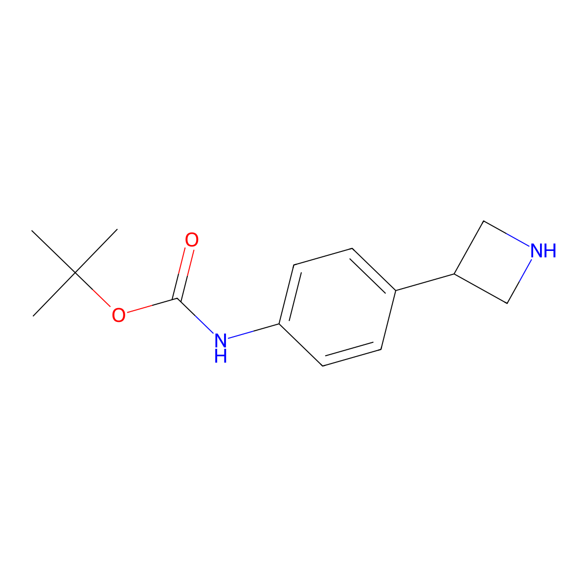 tert-butyl N-(4-(azetidin-3-yl)phenyl)carbamate hydrochloride molecular structure, CAS 262614-41-5