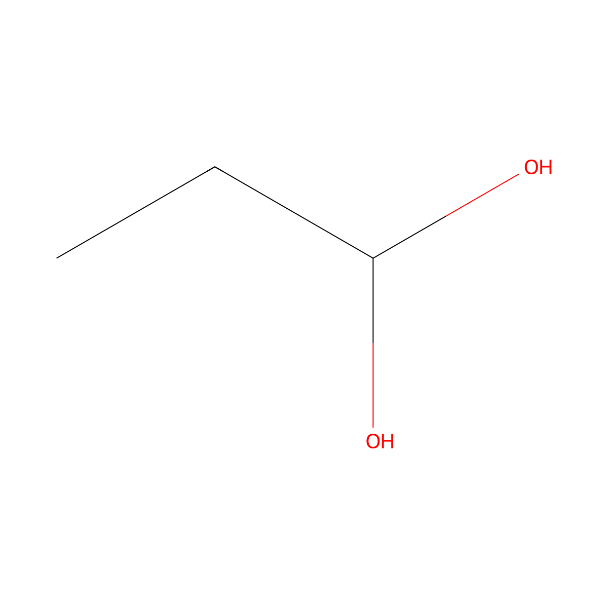 Propanediol molecular structure, CAS 26264-14-2