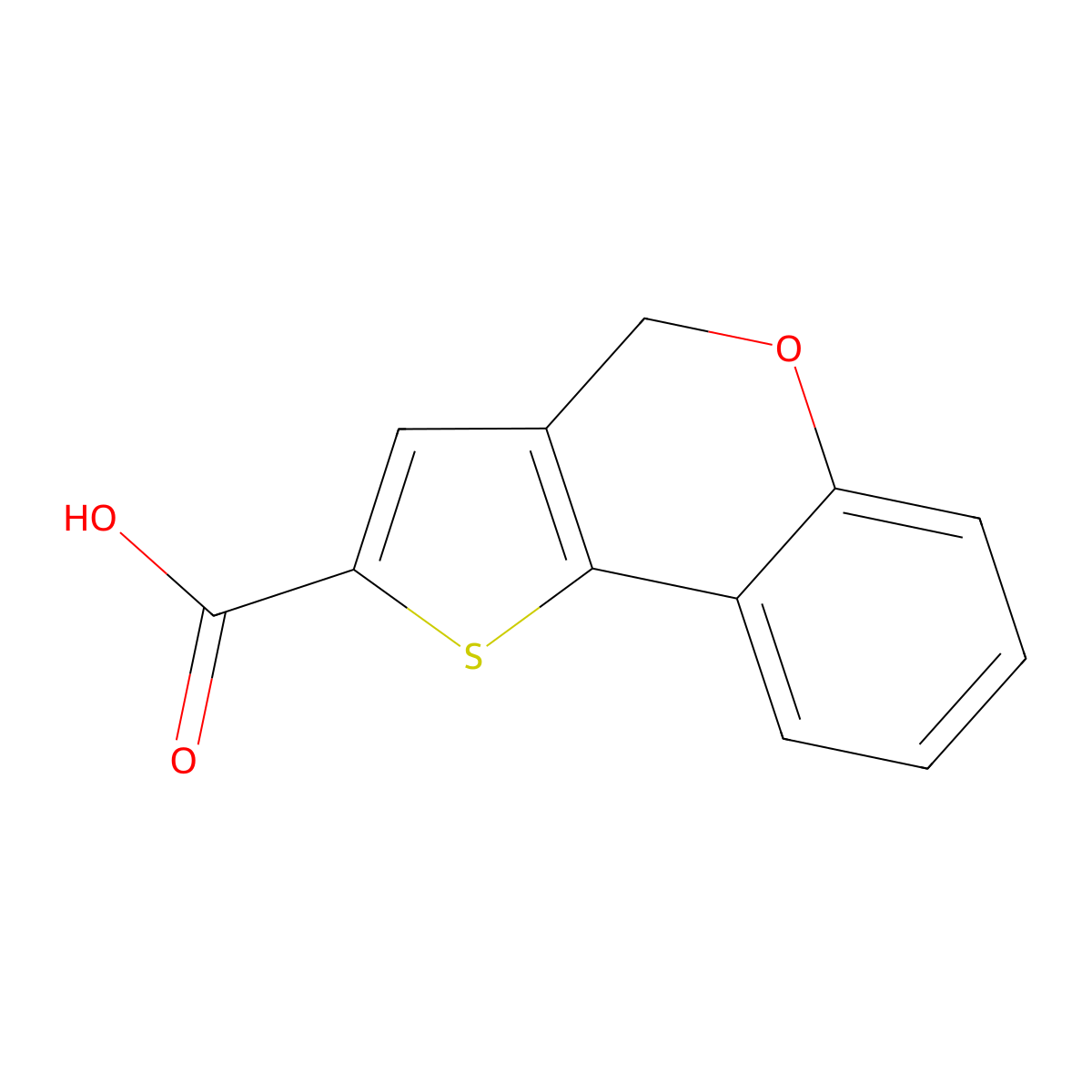 4H-thieno[3,2-c]chromene-2-carboxylic acid molecular structure, CAS 26268-04-2