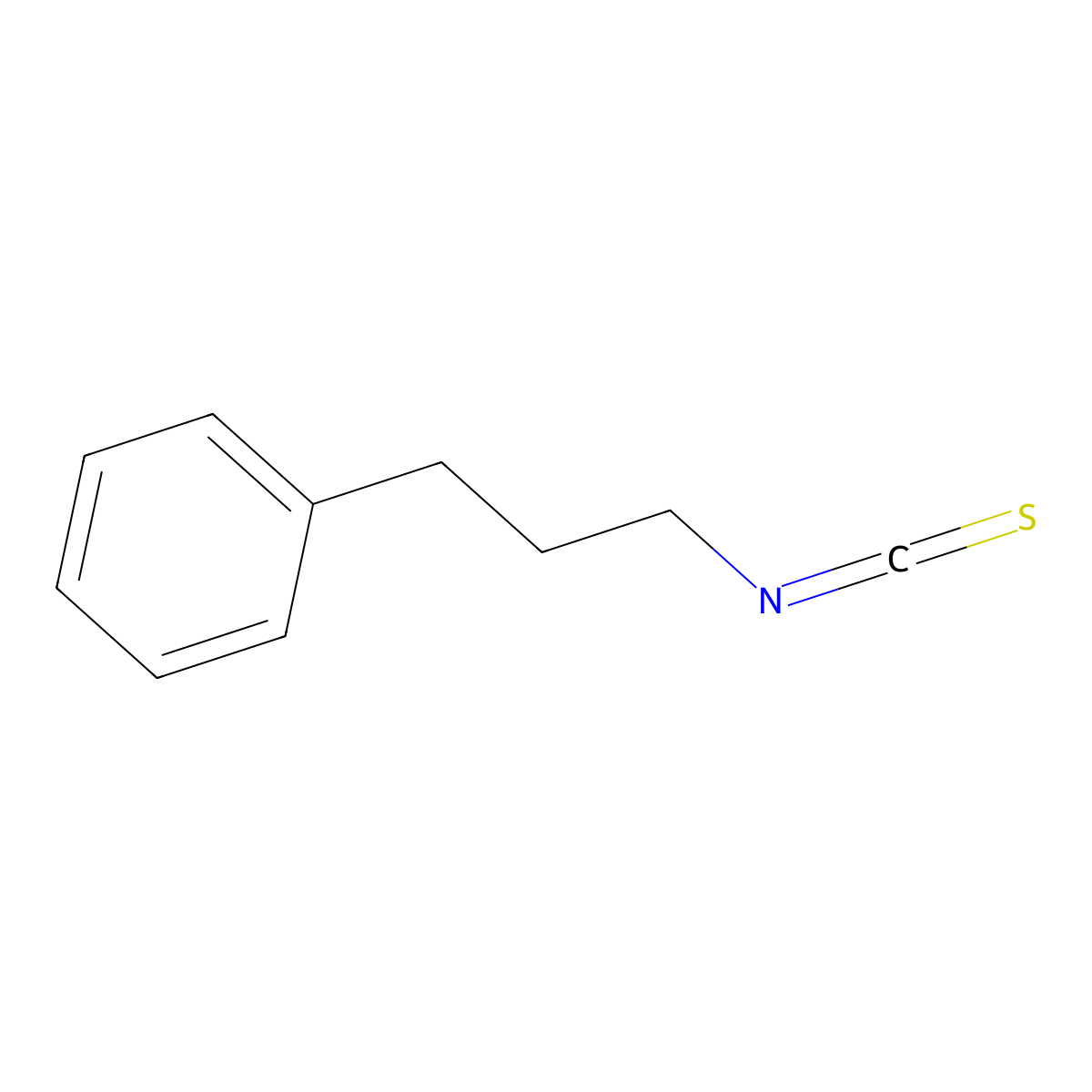 3-Phenylpropyl isothiocyanate molecular structure, CAS 2627-27-2