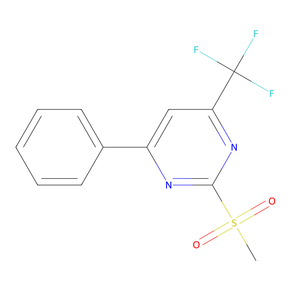 2-Methylsulfonyl-4-phenyl-6-(trifluoromethyl)pyrimidine molecular structure, CAS 2627-54-5