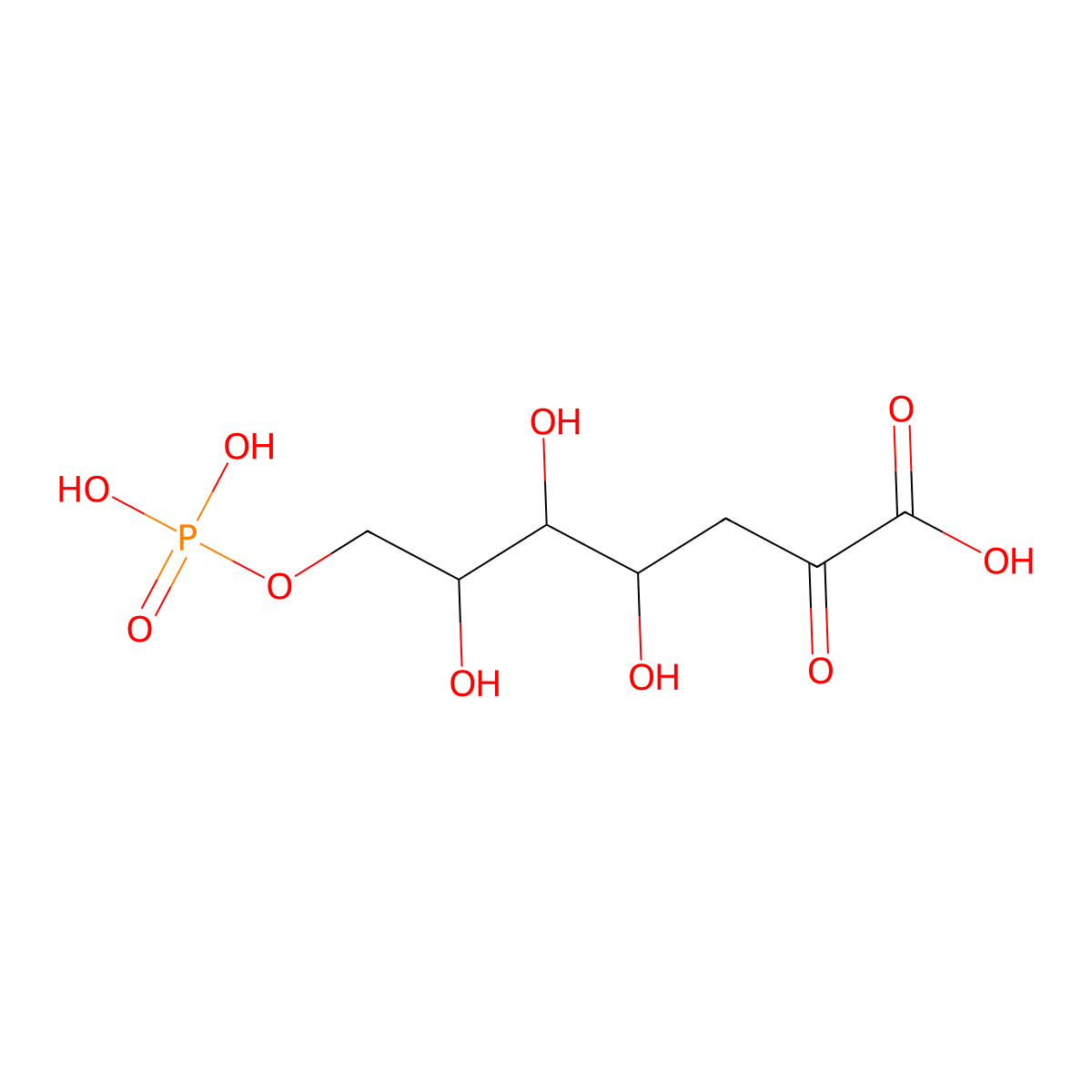 3-Deoxy-D-arabino-heptulosonate-7-phosphate molecular structure, CAS 2627-73-8