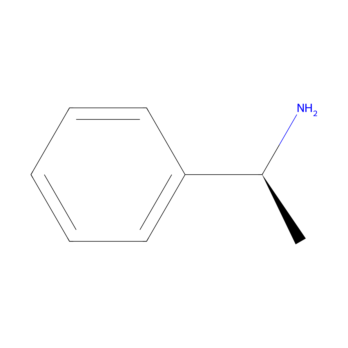 1-Phenethylamine, (-)- molecular structure, CAS 2627-86-3