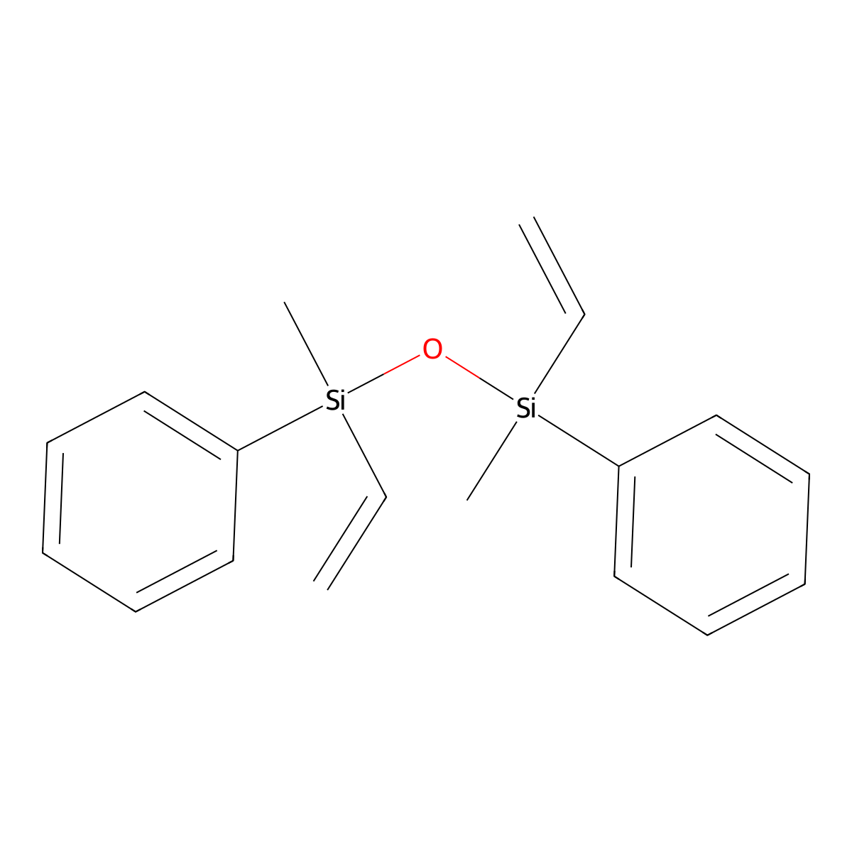 Disiloxane, 1,3-diethenyl-1,3-dimethyl-1,3-diphenyl- molecular structure, CAS 2627-97-6