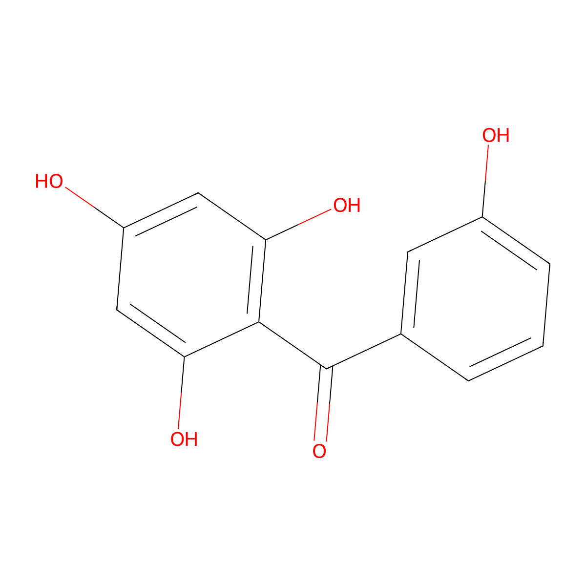 2,3',4,6-Tetrahydroxybenzophenone molecular structure, CAS 26271-33-0