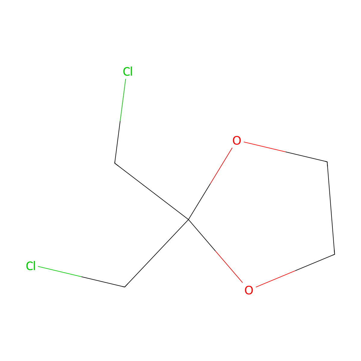 2,2-Bis(chloromethyl)-1,3-dioxolane molecular structure, CAS 26271-50-1