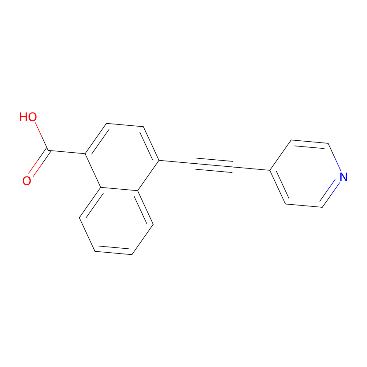 4-(Pyridin-4-ylethynyl)-1-naphthoic acid molecular structure, CAS 2627156-73-2