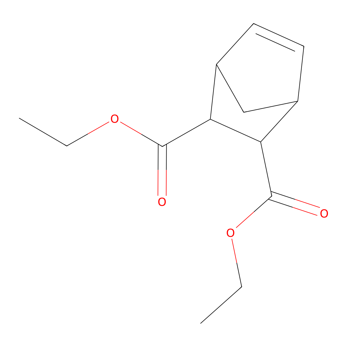 Diethyl bicyclo(2.2.1)hept-5-ene-2,3-dicarboxylate molecular structure, CAS 26272-67-3