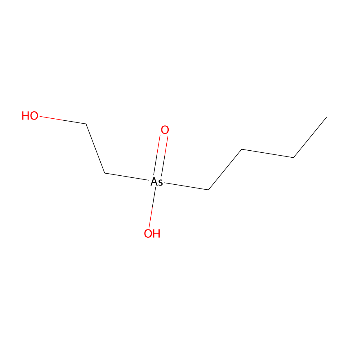 Butyl(2-hydroxyethyl)arsinic acid molecular structure, CAS 26274-70-4