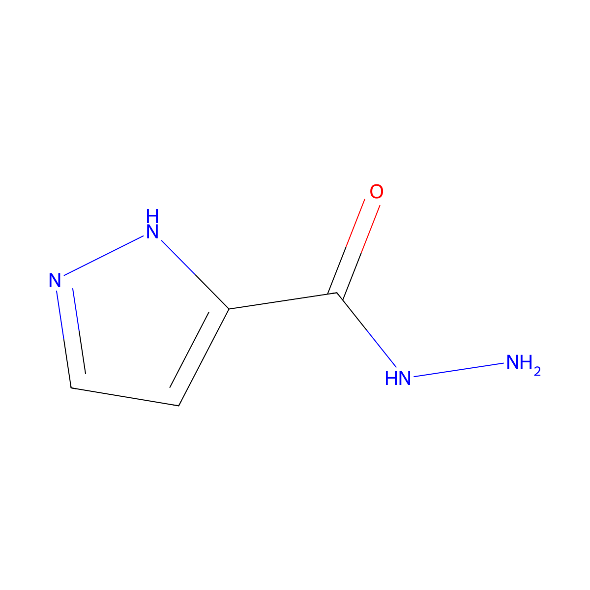 1H-pyrazole-5-carbohydrazide molecular structure, CAS 26275-64-9