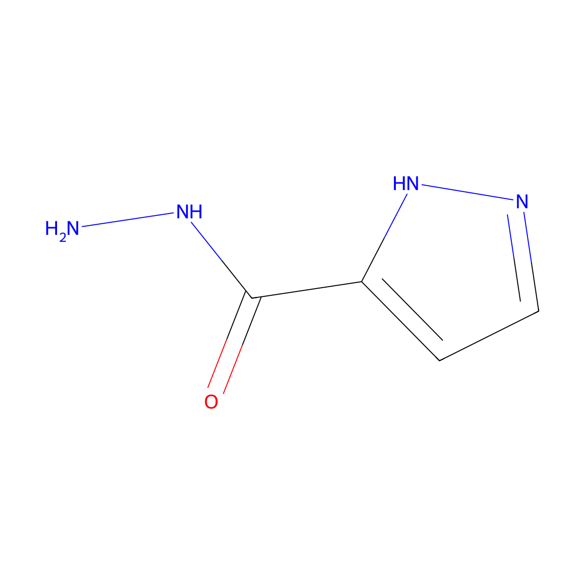 1H-pyrazole-5-carbohydrazide molecular structure, CAS 26275-64-9