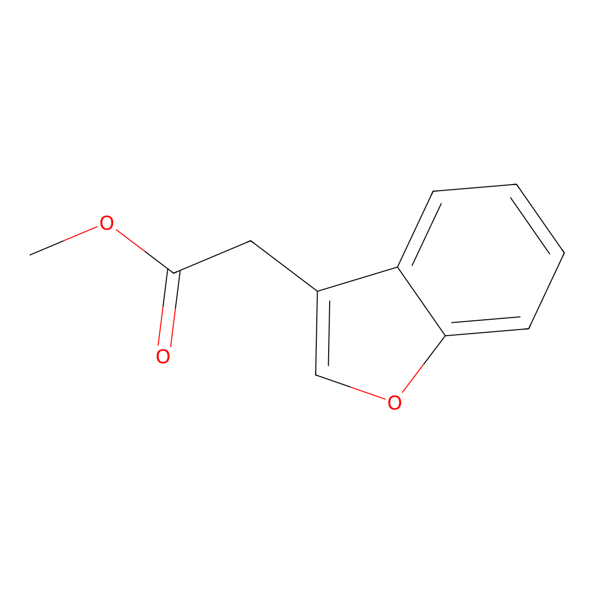 Methyl Benzofuran-3-acetate molecular structure, CAS 26278-23-9